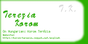terezia korom business card