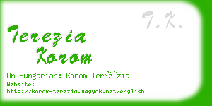 terezia korom business card